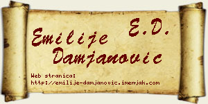 Emilije Damjanović vizit kartica